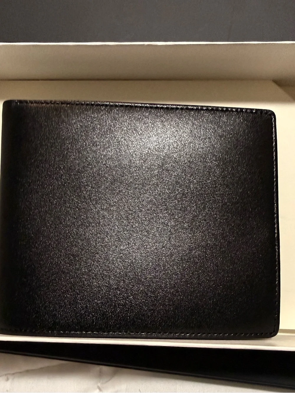 Mont Blanc Black Leather Men's Wallet with Signature Star Emblem